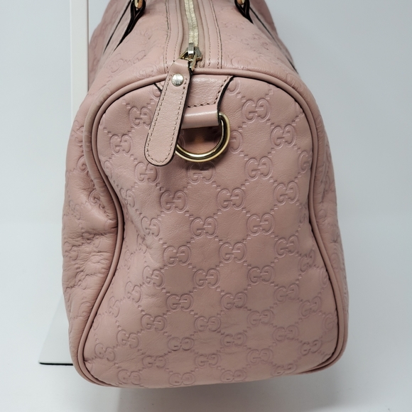 100% Auth Gucci Boston Light Pink Leather Bag - Picture 4 of 16